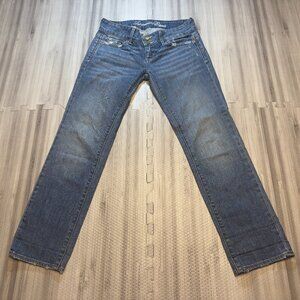 American Eagle Outfitters AEO Women's Low Rise Straight Leg Jeans